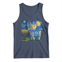 Starry Hanukkah Night Tank Top Funny Llama Jewish Holiday Gift - Wonder Print Shop