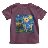 Starry Hanukkah Night Toddler T Shirt Funny Llama Jewish Holiday Gift - Wonder Print Shop