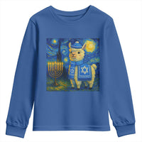 Starry Hanukkah Night Youth Sweatshirt Funny Llama Jewish Holiday Gift - Wonder Print Shop