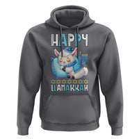Funny Happy Llamakkah Hoodie Cute Llama Jewish Holiday Gift - Wonder Print Shop