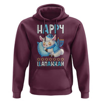 Funny Happy Llamakkah Hoodie Cute Llama Jewish Holiday Gift - Wonder Print Shop