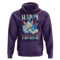 Funny Happy Llamakkah Hoodie Cute Llama Jewish Holiday Gift - Wonder Print Shop