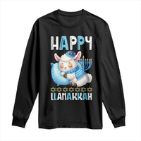 Funny Happy Llamakkah Long Sleeve Shirt Cute Llama Jewish Holiday Gift - Wonder Print Shop