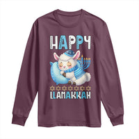 Funny Happy Llamakkah Long Sleeve Shirt Cute Llama Jewish Holiday Gift - Wonder Print Shop