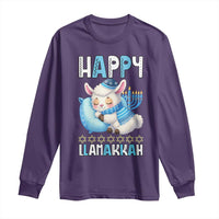 Funny Happy Llamakkah Long Sleeve Shirt Cute Llama Jewish Holiday Gift - Wonder Print Shop
