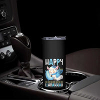 Funny Happy Llamakkah Skinny Tumbler Cute Llama Jewish Holiday Gift - Wonder Print Shop