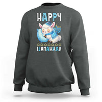 Funny Happy Llamakkah Sweatshirt Cute Llama Jewish Holiday Gift - Wonder Print Shop