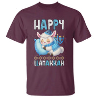Funny Happy Llamakkah T Shirt Cute Llama Jewish Holiday Gift - Wonder Print Shop