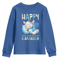Funny Happy Llamakkah Youth Sweatshirt Cute Llama Jewish Holiday Gift - Wonder Print Shop