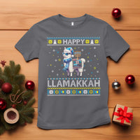 Happy LLamakkah T Shirt Funny Llama Ugly Hanukkah Christmas Gift - Wonder Print Shop