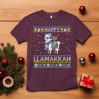 Happy LLamakkah T Shirt Funny Llama Ugly Hanukkah Christmas Gift - Wonder Print Shop