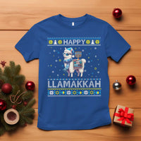 Happy LLamakkah T Shirt Funny Llama Ugly Hanukkah Christmas Gift - Wonder Print Shop