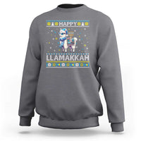 Happy LLamakkah Sweatshirt Funny Llama Ugly Hanukkah Christmas Gift - Wonder Print Shop