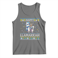 Happy LLamakkah Tank Top Funny Llama Ugly Hanukkah Christmas Gift - Wonder Print Shop