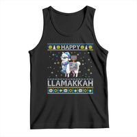 Happy LLamakkah Tank Top Funny Llama Ugly Hanukkah Christmas Gift - Wonder Print Shop