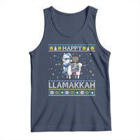 Happy LLamakkah Tank Top Funny Llama Ugly Hanukkah Christmas Gift - Wonder Print Shop