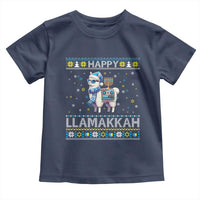 Happy LLamakkah Toddler T Shirt Funny Llama Ugly Hanukkah Christmas Gift - Wonder Print Shop
