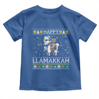 Happy LLamakkah Toddler T Shirt Funny Llama Ugly Hanukkah Christmas Gift - Wonder Print Shop