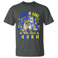 A Girl Loves Hanukkah T Shirt Funny Sloth On Llama Jewish Holiday Gift - Wonder Print Shop