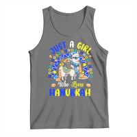A Girl Loves Hanukkah Tank Top Funny Sloth On Llama Jewish Holiday Gift - Wonder Print Shop