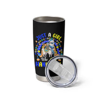 A Girl Loves Hanukkah Tumbler Cup Funny Sloth On Llama Jewish Holiday Gift - Wonder Print Shop