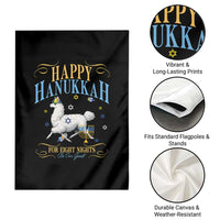 Funny Happy Hanukkah Llama Be Our Guest For Eight Nights Gift Garden Flag Funny Hanukkah Gift - Wonder Print Shop