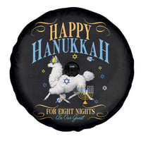 Funny Happy Hanukkah Llama Be Our Guest For Eight Nights Gift Spare Tire Cover Funny Hanukkah Gift - Wonder Print Shop
