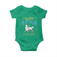 Funny Happy Hanukkah Llama Be Our Guest For Eight Nights Gift Baby Onesie Funny Hanukkah Gift - Wonder Print Shop
