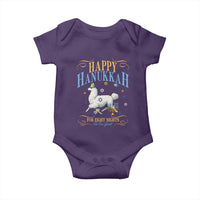 Funny Happy Hanukkah Llama Be Our Guest For Eight Nights Gift Baby Onesie Funny Hanukkah Gift - Wonder Print Shop