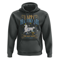 Funny Happy Hanukkah Llama Be Our Guest For Eight Nights Gift Hoodie Funny Hanukkah Gift - Wonder Print Shop