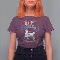 Funny Happy Hanukkah Llama Be Our Guest For Eight Nights Gift T Shirt For Women Funny Hanukkah Gift - Wonder Print Shop