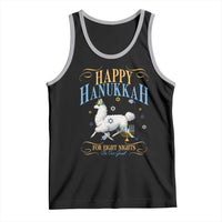 Funny Happy Hanukkah Llama Be Our Guest For Eight Nights Gift Tank Top Funny Hanukkah Gift - Wonder Print Shop