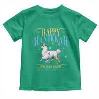 Funny Happy Hanukkah Llama Be Our Guest For Eight Nights Gift Toddler T Shirt Funny Hanukkah Gift - Wonder Print Shop