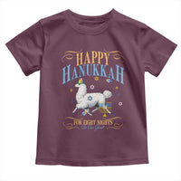 Funny Happy Hanukkah Llama Be Our Guest For Eight Nights Gift Toddler T Shirt Funny Hanukkah Gift - Wonder Print Shop