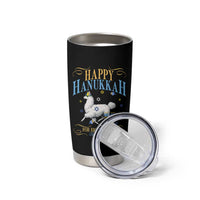 Funny Happy Hanukkah Llama Be Our Guest For Eight Nights Gift Tumbler Cup Funny Hanukkah Gift - Wonder Print Shop