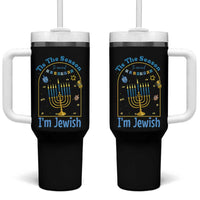 Funny Hanukkah Gift Tumbler With Handle Tis The Season To Remind Everyone Im Jewish - Wonder Print Shop