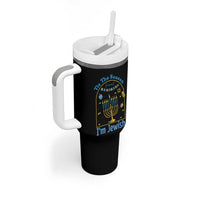 Funny Hanukkah Gift Tumbler With Handle Tis The Season To Remind Everyone Im Jewish - Wonder Print Shop