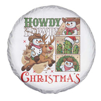 Funny Snowman Cowboy Howdy Christmas Spare Tire Cover Western Holiday Gift - Wonder Print Shop