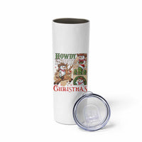 Funny Snowman Cowboy Howdy Christmas Skinny Tumbler Western Holiday Gift - Wonder Print Shop