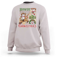 Funny Snowman Cowboy Howdy Christmas Sweatshirt Western Holiday Gift - Wonder Print Shop