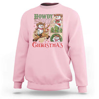 Funny Snowman Cowboy Howdy Christmas Sweatshirt Western Holiday Gift - Wonder Print Shop