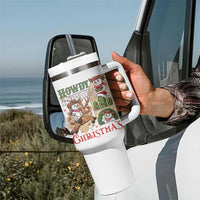 Funny Snowman Cowboy Howdy Christmas Tumbler With Handle Western Holiday Gift - Wonder Print Shop