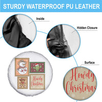 Howdy Christmas Postage Stamp Spare Tire Cover Western Life Holiday Gift - Wonder Print Shop