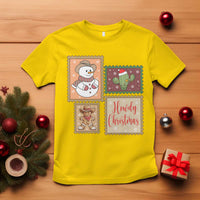 Howdy Christmas Postage Stamp T Shirt Western Life Holiday Gift - Wonder Print Shop