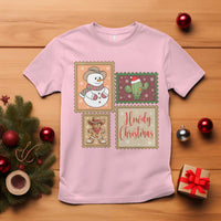 Howdy Christmas Postage Stamp T Shirt Western Life Holiday Gift - Wonder Print Shop