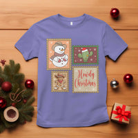 Howdy Christmas Postage Stamp T Shirt Western Life Holiday Gift - Wonder Print Shop