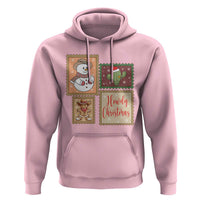 Howdy Christmas Postage Stamp Hoodie Western Life Holiday Gift - Wonder Print Shop