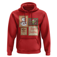 Howdy Christmas Postage Stamp Hoodie Western Life Holiday Gift - Wonder Print Shop