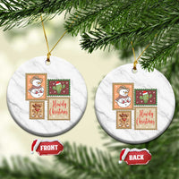 Howdy Christmas Postage Stamp Ceramic Ornament Western Life Holiday Gift - Wonder Print Shop
