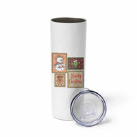 Howdy Christmas Postage Stamp Skinny Tumbler Western Life Holiday Gift - Wonder Print Shop